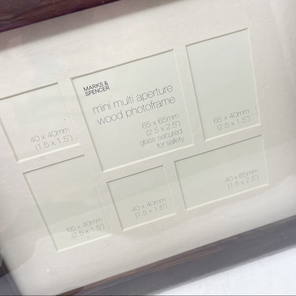 New MARKS & SPENCER Multi Mini Aperture Wood Photo Frame - Picture 3 of 5
